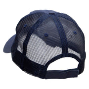 Papaya Embroidered Low Profile Special Cotton Mesh Cap - Navy OSFM