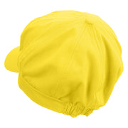 Chicken Warrior Embroidered Cotton Elastic Newsboy Cap - Yellow OSFM