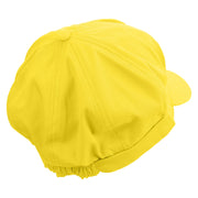 Chicken Warrior Embroidered Cotton Elastic Newsboy Cap - Yellow OSFM