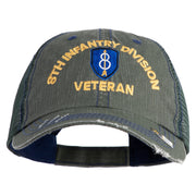 U.S. Army 8th Infantry Division Embroidered Low Profile Special Cotton Mesh Cap - Green OSFM