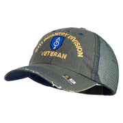 U.S. Army 8th Infantry Division Embroidered Low Profile Special Cotton Mesh Cap - Green OSFM