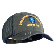 U.S. Army 8th Infantry Division Embroidered Low Profile Special Cotton Mesh Cap - Green OSFM