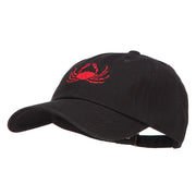 Crab Embroidered Unconstructed Cap