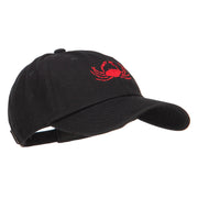 Crab Embroidered Unconstructed Cap