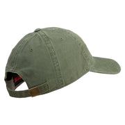 U.S. Army 9th Infantry Division Embroidered Washed Solid Pigment Dyed Cotton Twill Brass Buckle Cap - Olive OSFM