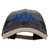 Rowing Team Embroidered Pigment Dyed Wash Cap - Black-Khaki OSFM