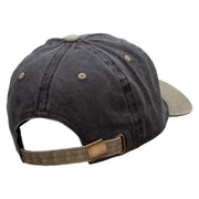 Rowing Team Embroidered Pigment Dyed Wash Cap - Black-Khaki OSFM