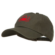 Crab Embroidered Unconstructed Cap