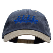 Rowing Team Embroidered Pigment Dyed Wash Cap