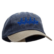 Rowing Team Embroidered Pigment Dyed Wash Cap