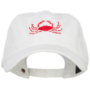 Crab Embroidered Unconstructed Cap