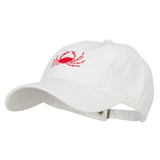 Crab Embroidered Unconstructed Cap