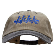 Rowing Team Embroidered Pigment Dyed Wash Cap