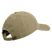 U.S. Army 9th Infantry Division Embroidered Washed Solid Pigment Dyed Cotton Twill Brass Buckle Cap - Khaki OSFM