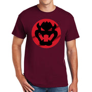 Bowser Designed Big Size Cotton Polyester DryBlend T-Shirt - Maroon S