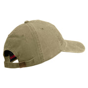 U.S. Army 11th Infantry Brigade Embroidered Washed Solid Pigment Dyed Cotton Twill Brass Buckle Cap - Khaki OSFM