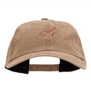 Minimal German Shepherd Embroidered Unstructured Cotton Cap