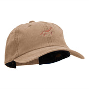 Minimal German Shepherd Embroidered Unstructured Cotton Cap