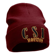 CSI Houston Embroidered 12 Inch Long Knitted Beanie