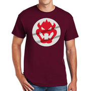 Bowser King Koopa Big Size Cotton Polyester DryBlend T-Shirt - Maroon S