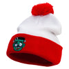 Cartoon Style Frankenstein Logo Embroidered Red White Long Beanie - Red-White OSFM