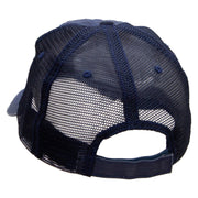 Go To Jail Embroidered Low Profile Special Cotton Mesh Cap - Navy OSFM