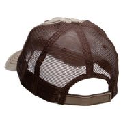 Go To Jail Embroidered Low Profile Special Cotton Mesh Cap - Khaki-Brown OSFM