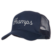 Gramps Embroidered Solid Cotton Mesh Pro Cap