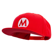 Mario Luigi Wario Waluigi Symbol Embroidered 6 Panel High Profile Structured Snapback - Red OSFM