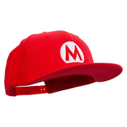 Mario Luigi Wario Waluigi Symbol Embroidered 6 Panel High Profile Structured Snapback - Red OSFM