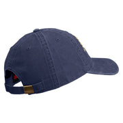 U.S. Army 23rd Infantry Division Embroidered Washed Solid Pigment Dyed Cotton Twill Brass Buckle Cap - Navy OSFM