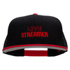 Live Streamer  Embroidered Two Tone Flat Bill Snapback - Red-Black OSFM