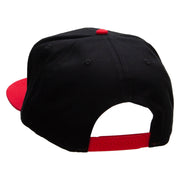 Live Streamer  Embroidered Two Tone Flat Bill Snapback - Red-Black OSFM