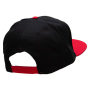 Live Streamer  Embroidered Two Tone Flat Bill Snapback - Red-Black OSFM