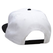 Live Streamer  Embroidered Two Tone Flat Bill Snapback - Black-White OSFM