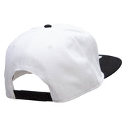 Live Streamer  Embroidered Two Tone Flat Bill Snapback - Black-White OSFM