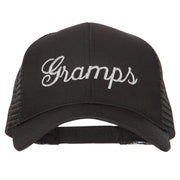 Gramps Embroidered Solid Cotton Mesh Pro Cap