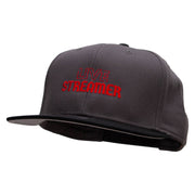 Live Streamer  Embroidered Two Tone Flat Bill Snapback - Black-Charcoal OSFM