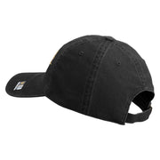 U.S. Army 23rd Infantry Division Embroidered Washed Solid Pigment Dyed Cotton Twill Brass Buckle Cap - Black OSFM