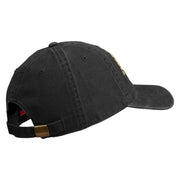 U.S. Army 23rd Infantry Division Embroidered Washed Solid Pigment Dyed Cotton Twill Brass Buckle Cap - Black OSFM