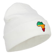 Rasta Africa Map Embroidered Long Beanie