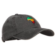 Rasta Africa Map Embroidered Unstructured Cap