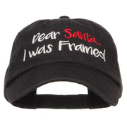 Dear Santa I Was Framed Embroidered Cap