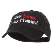 Dear Santa I Was Framed Embroidered Cap