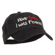 Dear Santa I Was Framed Embroidered Cap