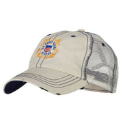 US Coast Guard Anchors Veteran Embroidered Low Profile Cotton Mesh Cap