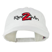 Race 2 Win Embroidered Washed Cap