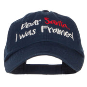 Dear Santa I Was Framed Embroidered Cap