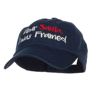 Dear Santa I Was Framed Embroidered Cap