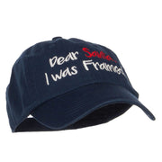 Dear Santa I Was Framed Embroidered Cap